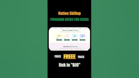 🧠 FREE Certification from GeeksforGeeks | SkillUp Nation Program Explaine#GeeksforGeeks