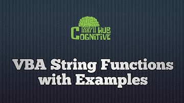 VBA String Functions with Examples l VBA l Excel Programming l Excel Macros