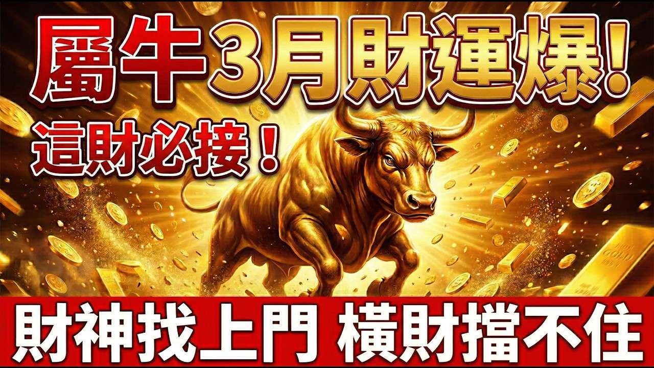 【屬牛注意】陽曆3月『土生金』！你將迎來大財運，財神主動找上門，橫財擋不住！#屬牛2026運勢 #財運 #橫財 #2026生肖牛運勢 #開運 #風水 #生肖牛 #屬牛 #生肖牛財運 #屬牛財運 #轉運