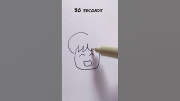 Drawing a face, But I only have 30 Seconds … Art Challenge! #shorts