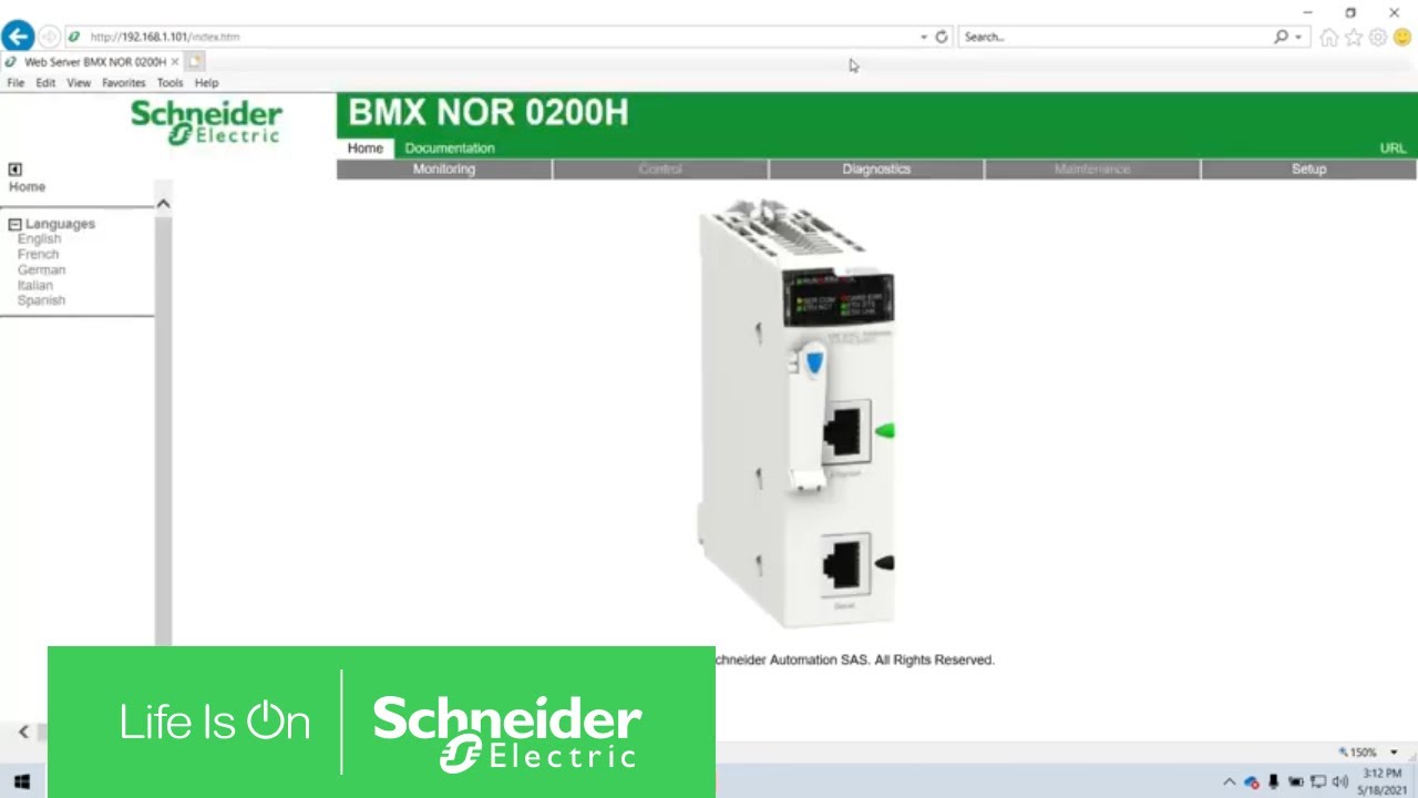 Cannot Access BMXNOR0200 Diagnostic Web Pages | Schneider Electric Support