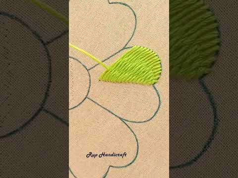 Romanian Stitch Flower Hand Embroidery for Beginners shortvideo reels ruphandicraft 7