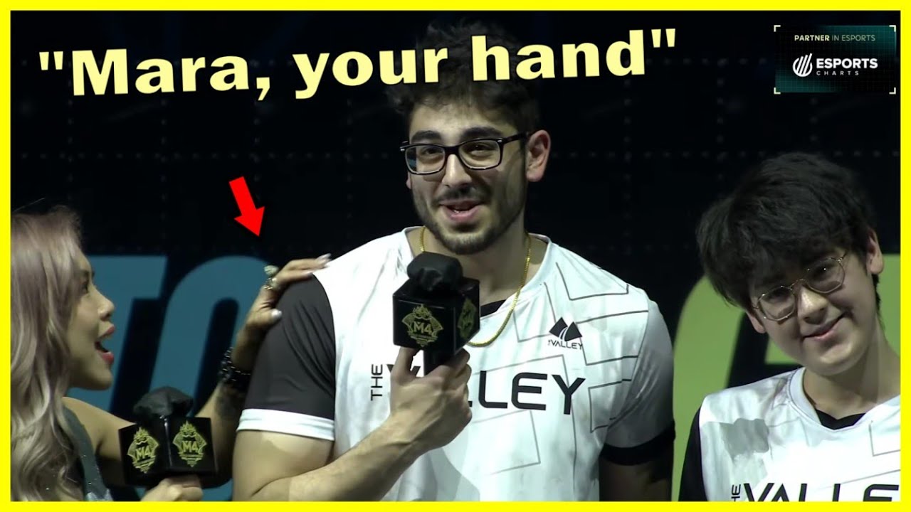 Mobazane looks intimidated while getting interviewed by Mara