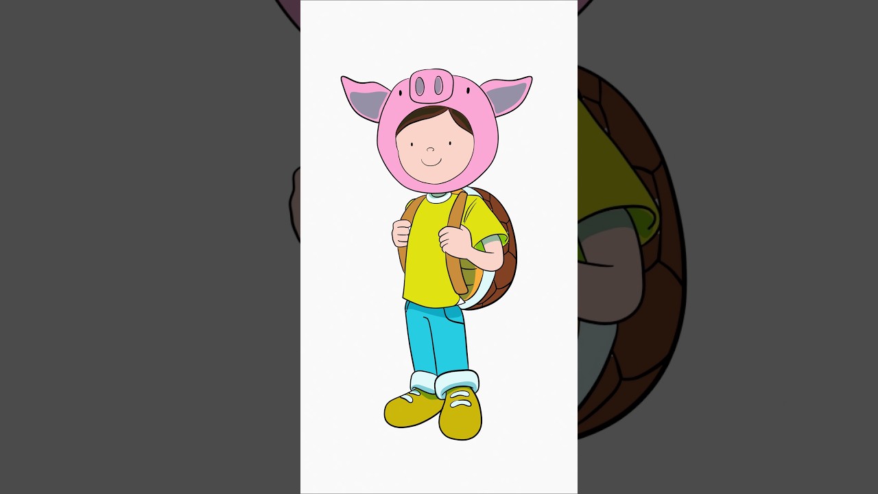 Piggy Turtle Cosplay Kid - Timelapse 