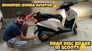 Modified Honda Aviator Install Rear Disc Brake In Scooty Scooty Modification