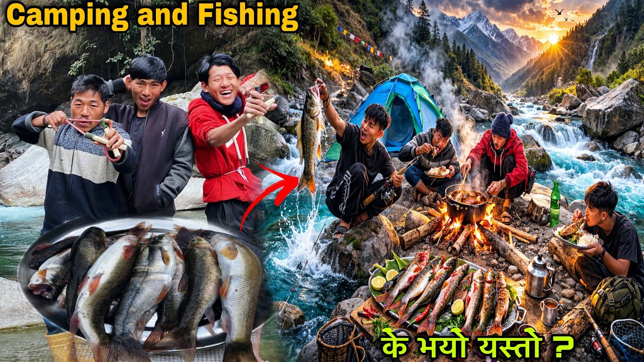 Group Camping And Fishing in Himalayan River ! Fishing in Nepal ! Day-3 ! K Vayo Aja Yasto😢