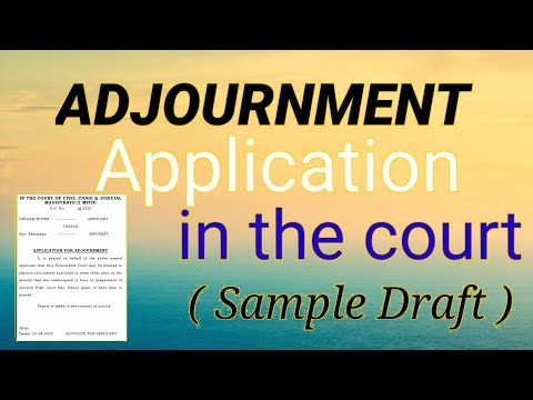 Video: How To Draw Up An Application To The Court