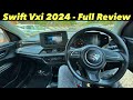 Maruti suzuki swift 2024 vxi variant detailed walkaround review  on road price 