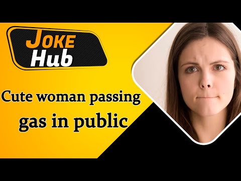 Cute woman passing gas in public | Jokes