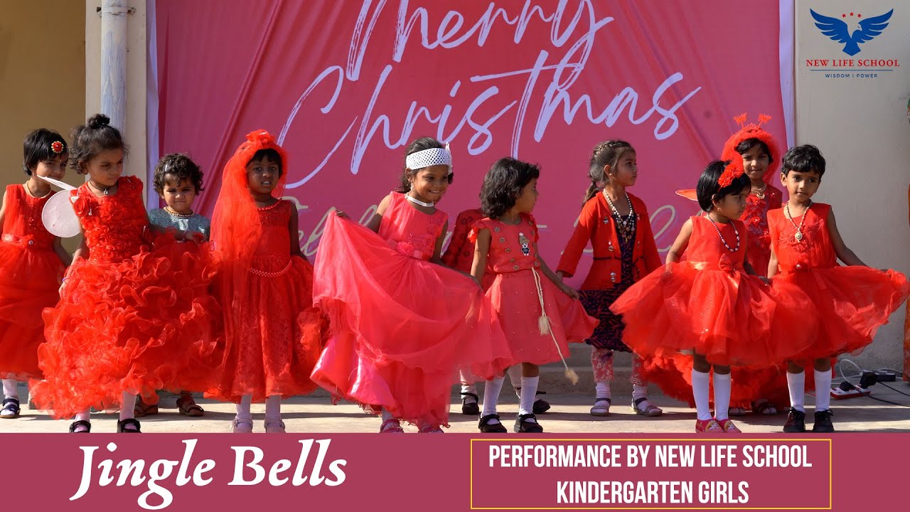 WONDERFUL DANCE BY NEW LIFE SCHOOL KINDERGARTEN GIRLS JINGLE BELLS