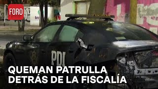 Incendian patrulla de la PDI en Azcapotzalco, CDMX - Las Noticias