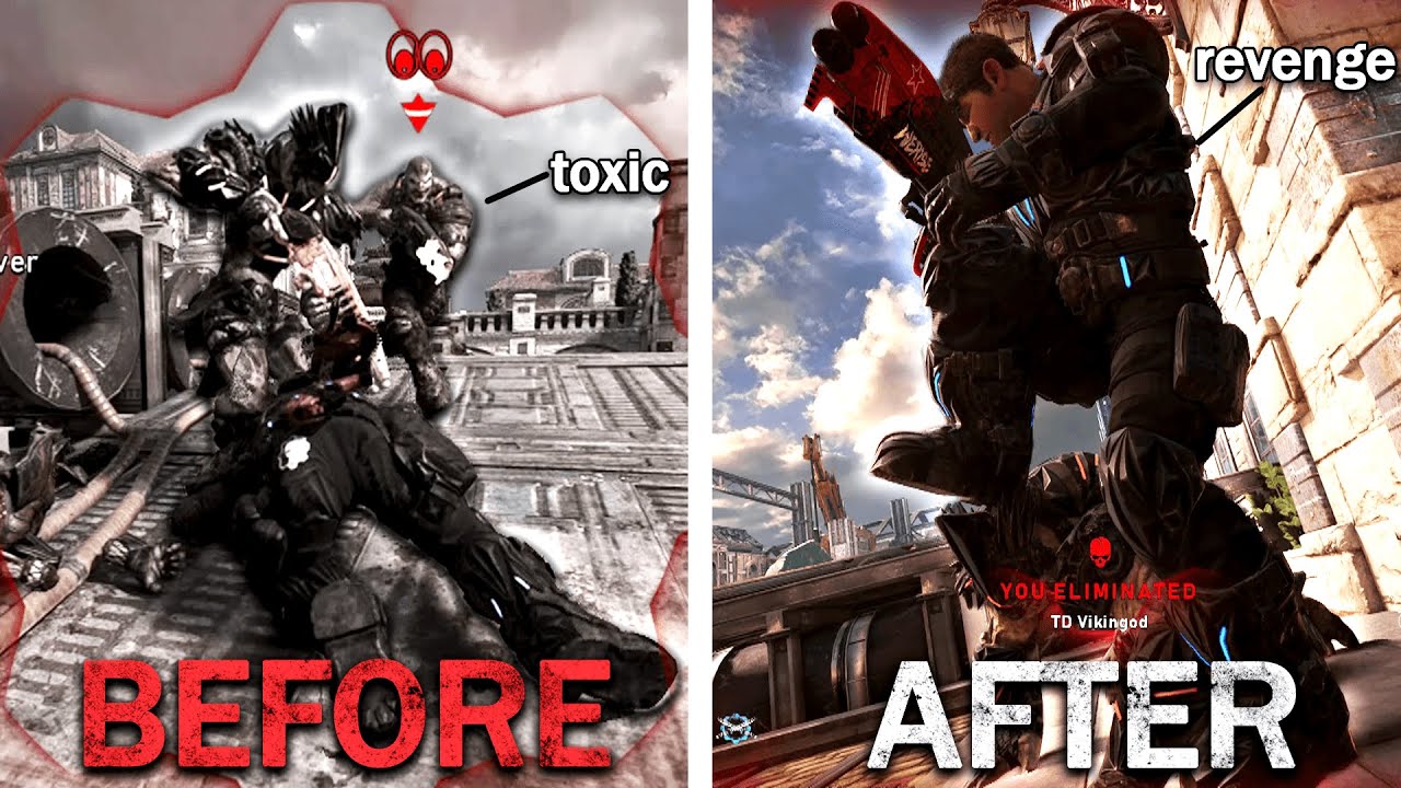 𝗧𝗢𝗫𝗜𝗖 𝗣𝗟𝗔𝗬𝗘𝗥𝗦 get DESTROYED in Gears of War...