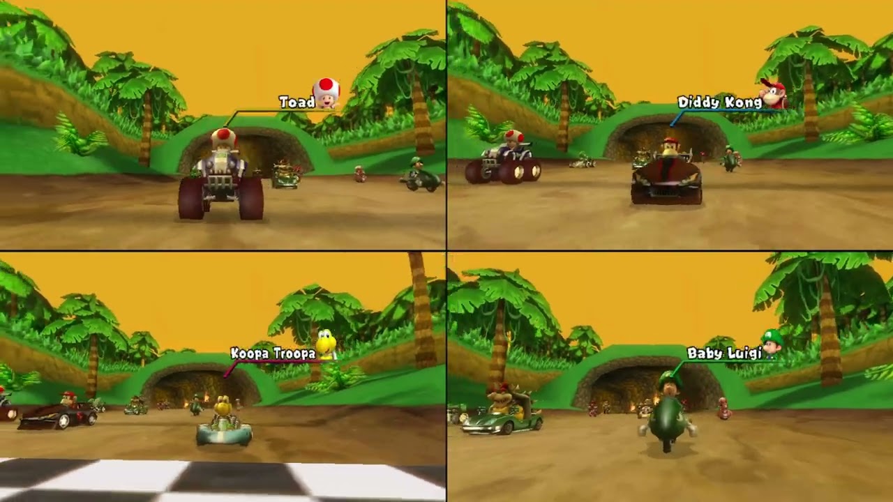 Mario Kart Wii ✦ 4 Players #548 (3 Tracks) Mirror