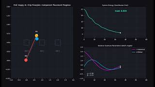 Visualization of the QAOA component placement optimization problem on a microchip.