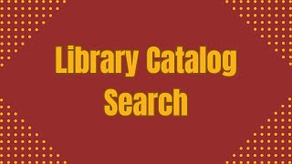 Library Catalog Search