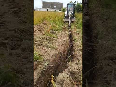 Water Connection Trench! #subscribe #renovation #bobcat  #abandonedbuilding #digger #construction