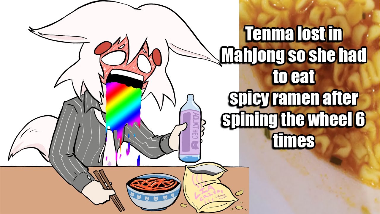Tenma eats spicy ramen