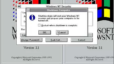 Microsoft Windows NT Version 3.1 (1993) and Version 3.1 (1992) Startup, Logon, Logoff, and Shutdown