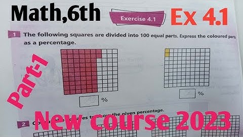 Exercise 4.1 Class 6 Math kpk and PTB  new course 2023 part-1| Maths 6 new course 2023 ptb and kpk