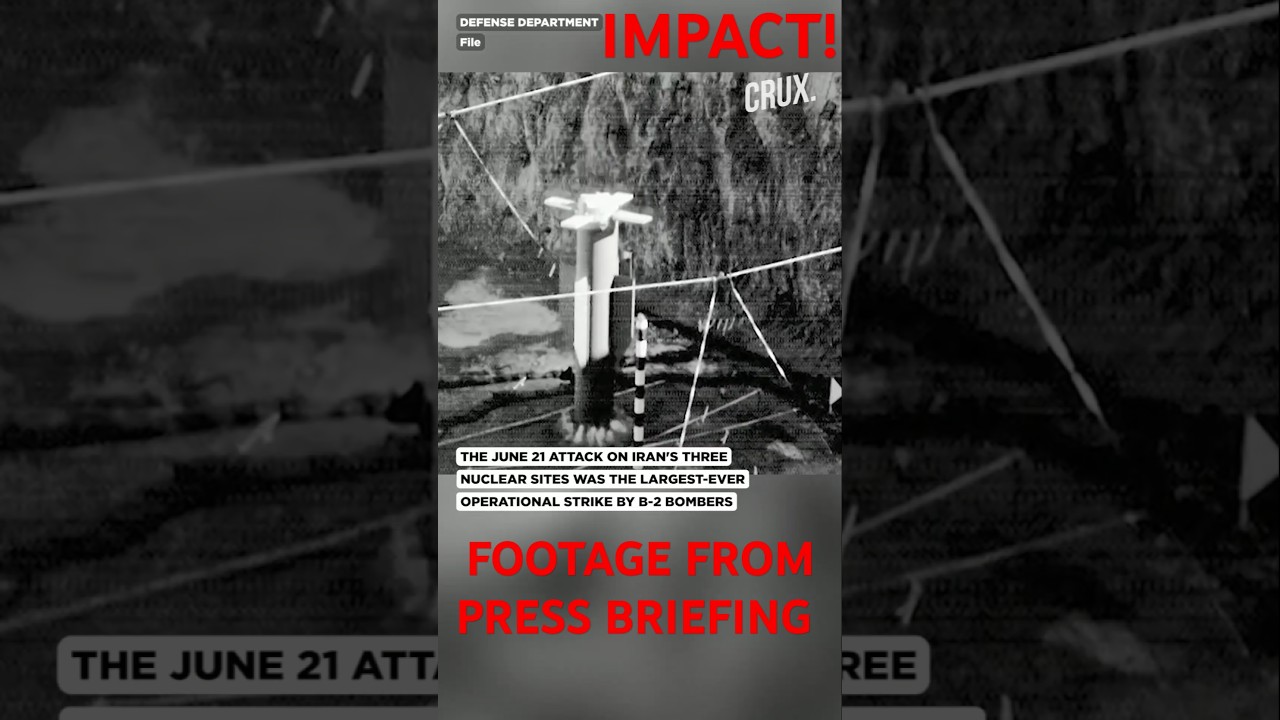 Bunker busters from Iran strike POV footage source CRUX