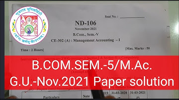 B.com.sem.5/M.Ac./Nov.2021 paper solution of Gujarat university exam..