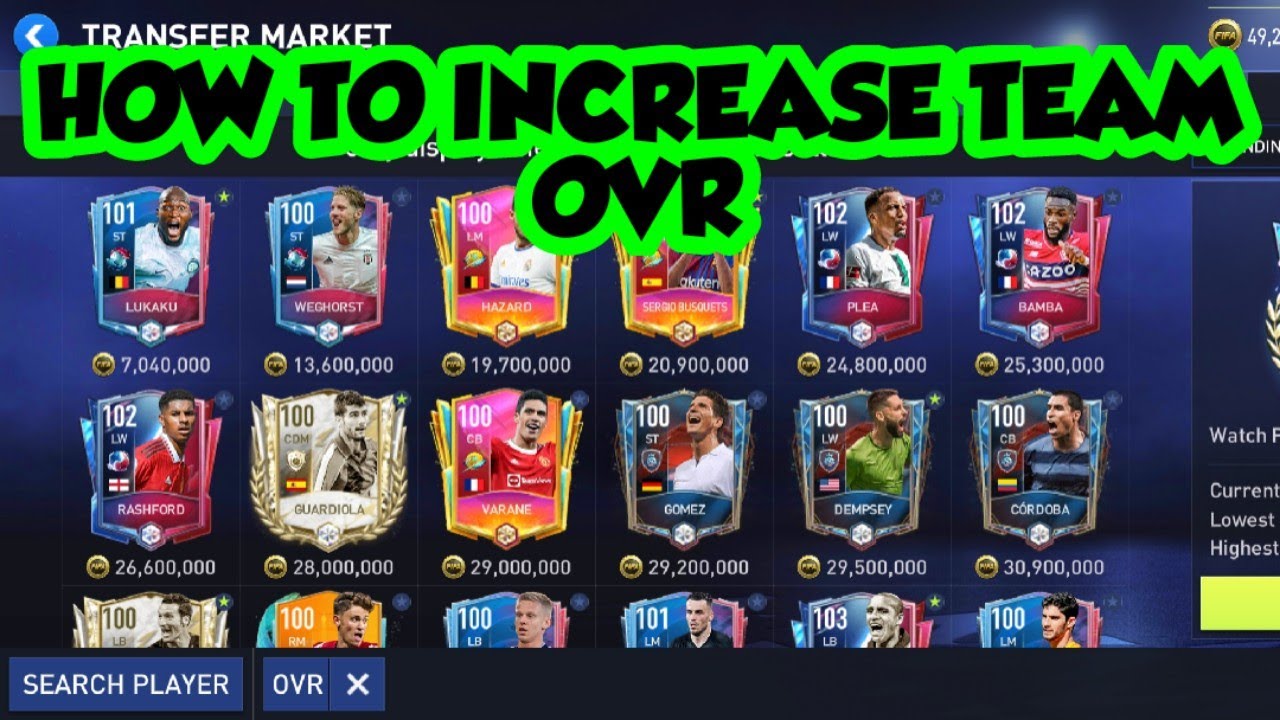 HOW TO INCREASE YOUR TEAM OVR IN FIFA MOBILE 22 | BEST WAY TO IMPROVE