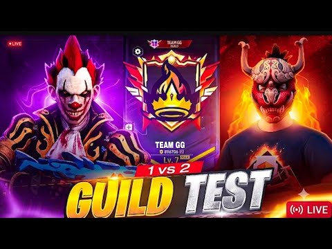 LIVE Rank push and gulid test for TEAM GG 🥶#free fire #viralshort