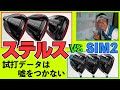 ステルスvs SIM2・テーラーメイドドライバー新旧比較試打！打ち比べデータに驚きの結果が！これがカーボン効果なのか！？【伊藤元気プロ最新ゴルフクラブ試打】