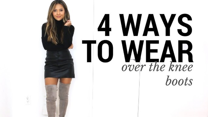How to style boots for fall 2020  knee high & thigh high boots outfit  ideas 👢 