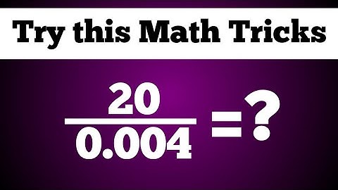 PART 102: DIVIDING NUMBERS INTO DECIMAL HACKS | MATH TRICKS TUTORIAL