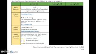 Student Checklist