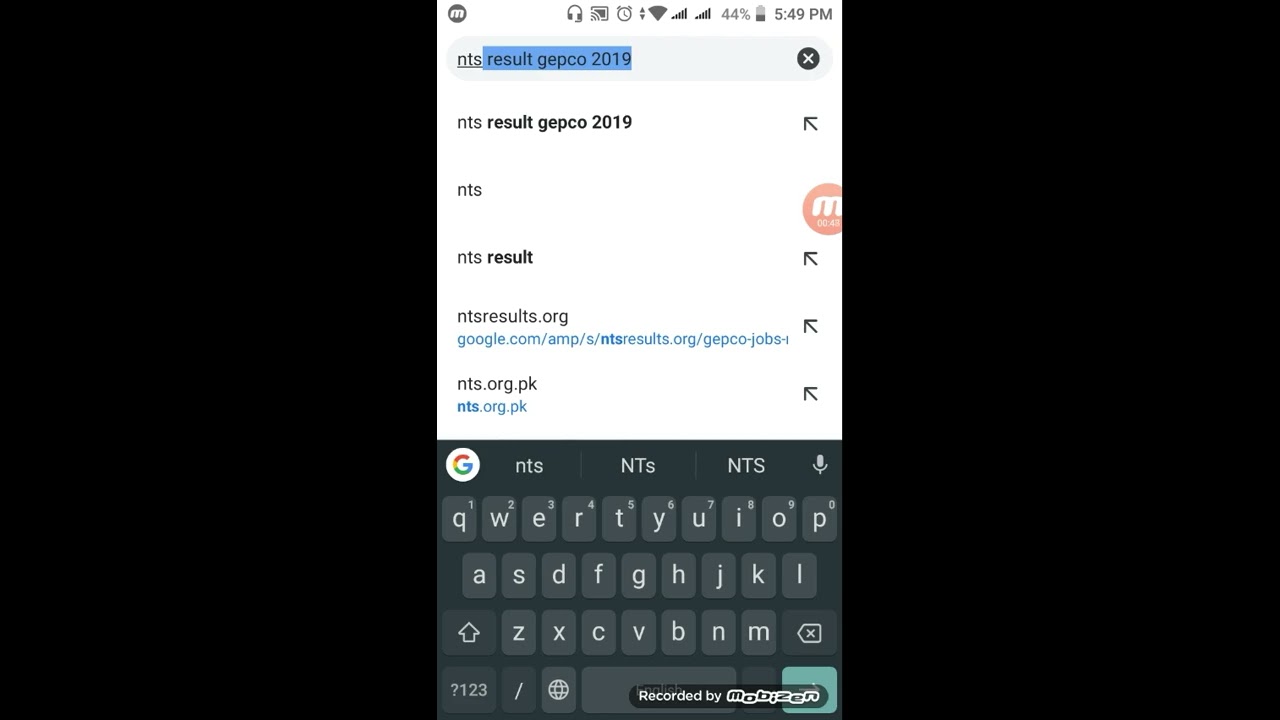 NTS results GEPCO 17 Number 2019.