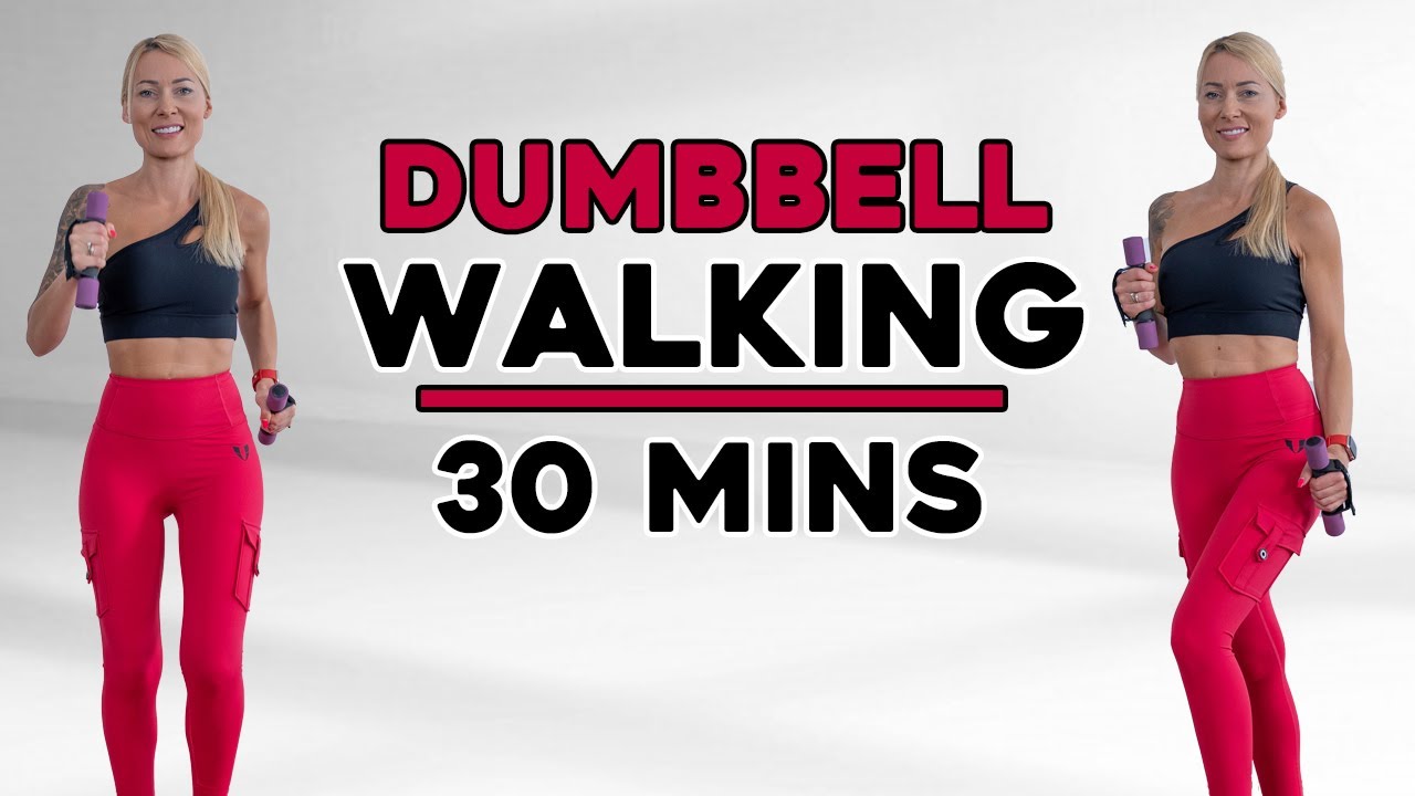 30 Min Full Body Fat Burning 🔥 Workout with Dumbbells | Knee Friendly
