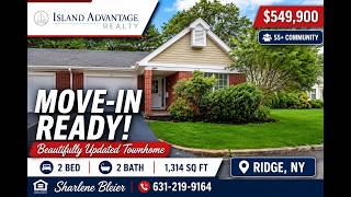 29 Glen Drive, Ridge NY | Beautiful Updated 2 Bedroom Townhome for Sale in Leisure Glen 55+