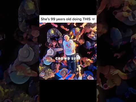 99yo grandma went wild at a concert 💀 #shorts #concert #grandma