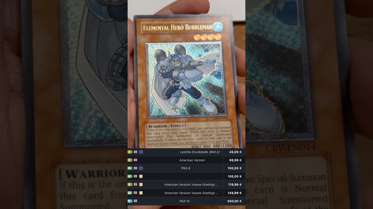 Elemental HERO Bubbleman American 🇺🇸Aus Cybernetic Revolution Ultimate Rare 