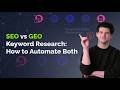 SEO vs GEO Keyword Research: How to Automate Both with Make and DataForSEO MCP