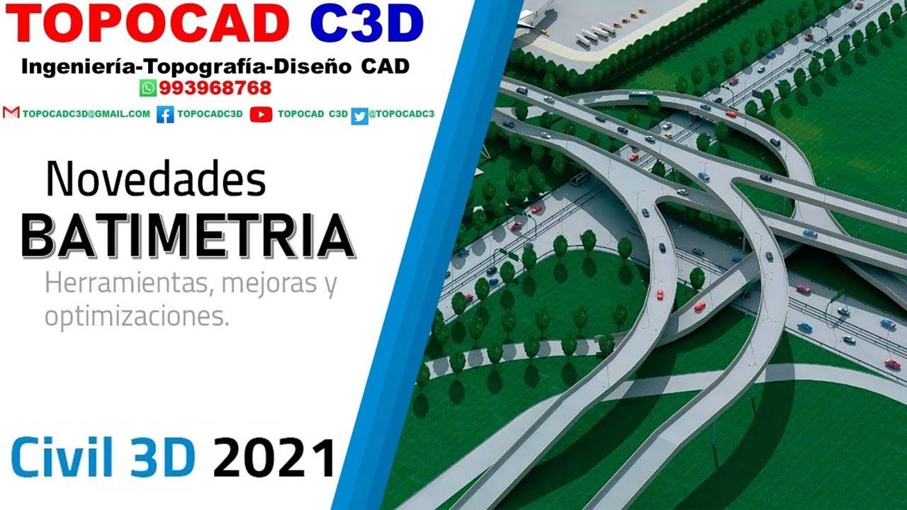 CIVIL 3D-2021: BATIMETRIA | CALCULO VOLUMEN DE AGUA MAX y MIN