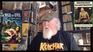 Return To Joe Mortons Haunted Library. A Graphic Man Escapade
Returning to Joe Mortons house we see many magazines, paperbacks, Stylish Ghoul heads, and a Vampire Slayer kit. Numerous images added as well. Return To Joe Mortons Haunted Library. A Graphic Man Escapade
