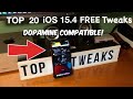 Top 20 free ios 154 tweaks dopamine compatible