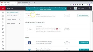Creating and Connecting a Docusign Account to KW Command