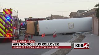 APD: Several students taken to hospital following school bus rollover crash