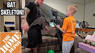 Unboxing New Halloween Bat Skeleton from Home Depot!