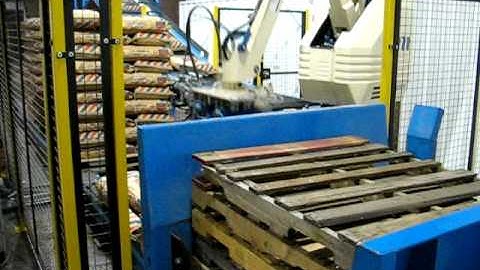 HS Automation Pallet Dispenser and Fuji Robotic Palletizer