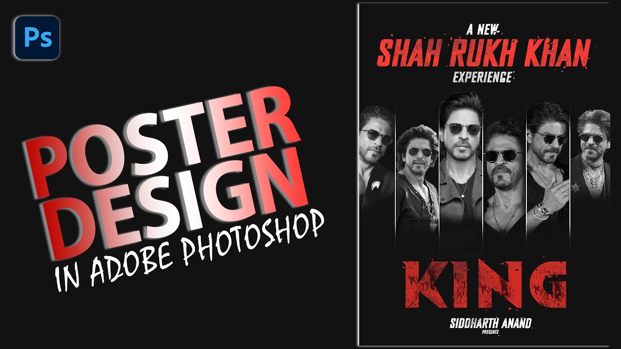 How to Design Aesthetic King Poster 2025 😱🎬 | Shah Rukh Khan Movie ...