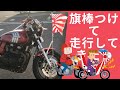 【モトブログ】ラッパに旗棒　まるで珍走　悪目立ちするなぁ笑