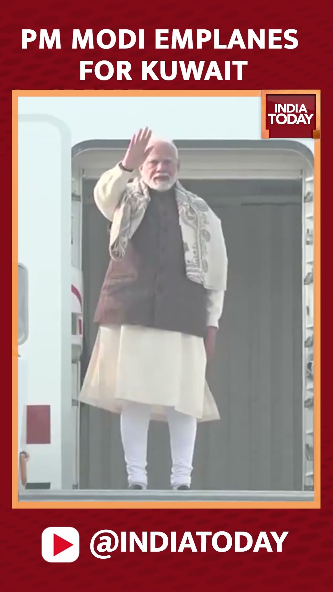 PM Narendra Modi emplanes for Kuwait | India Today