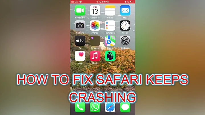 HOW TO FIX SAFARI KEEPS CRASHING ON IPHONE