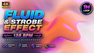 1 Hour Colorful Liquid Motion VJ Loop | 128 BPM Fluid Visuals in 4K