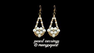 Quick And Easy Pearl Earring Tutorial Fashion Jewellery By Mangoquest DIY